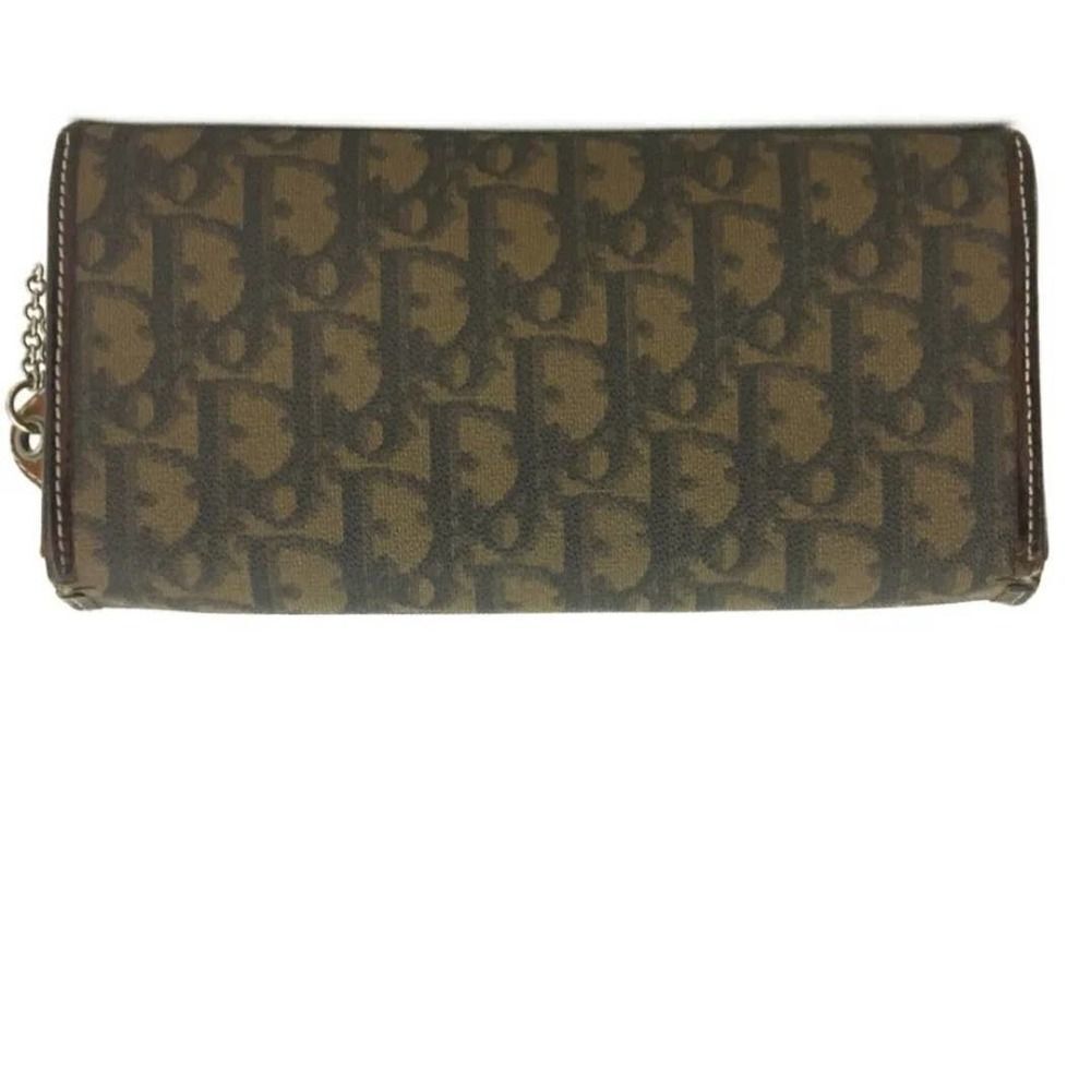 Christian Dior Trotter Canvas Leather Chain Long Bifold Wallet /1A5283 - Picture 2 of 8